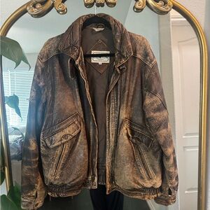 Vintage American Eagle Distressed Brown Jacket